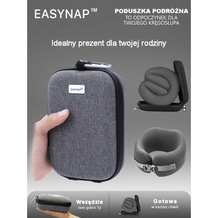 Poduszka podróżna Easy NAP szara L